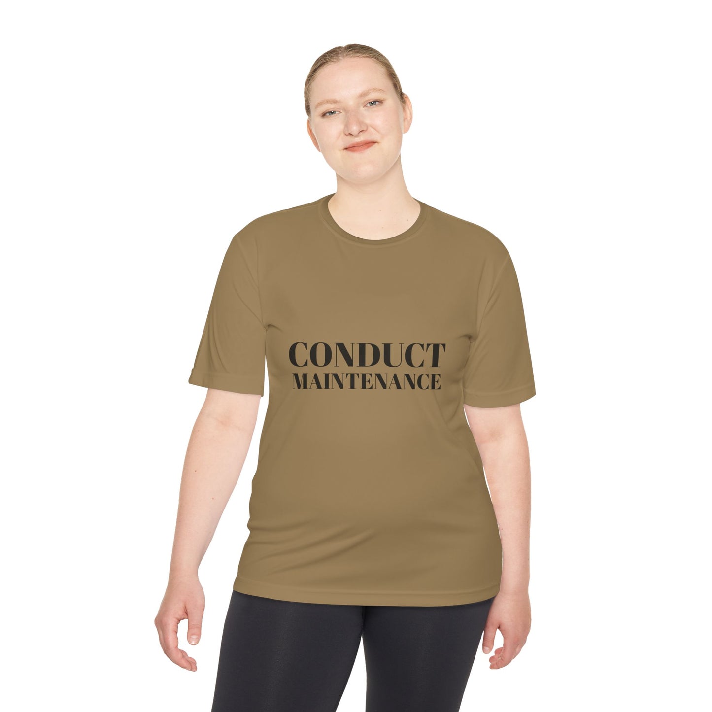 Conduct Maintenance Unisex Moisture Wicking Tee, Coyote Brown, OCP