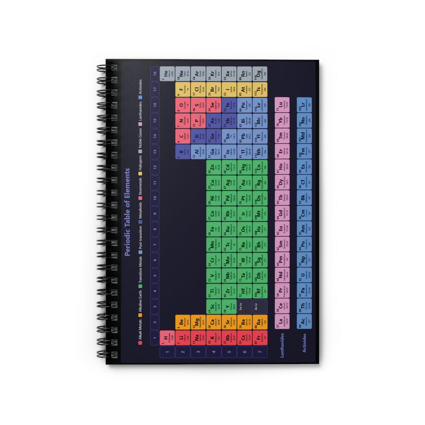 Periodic Table Spiral Notebook