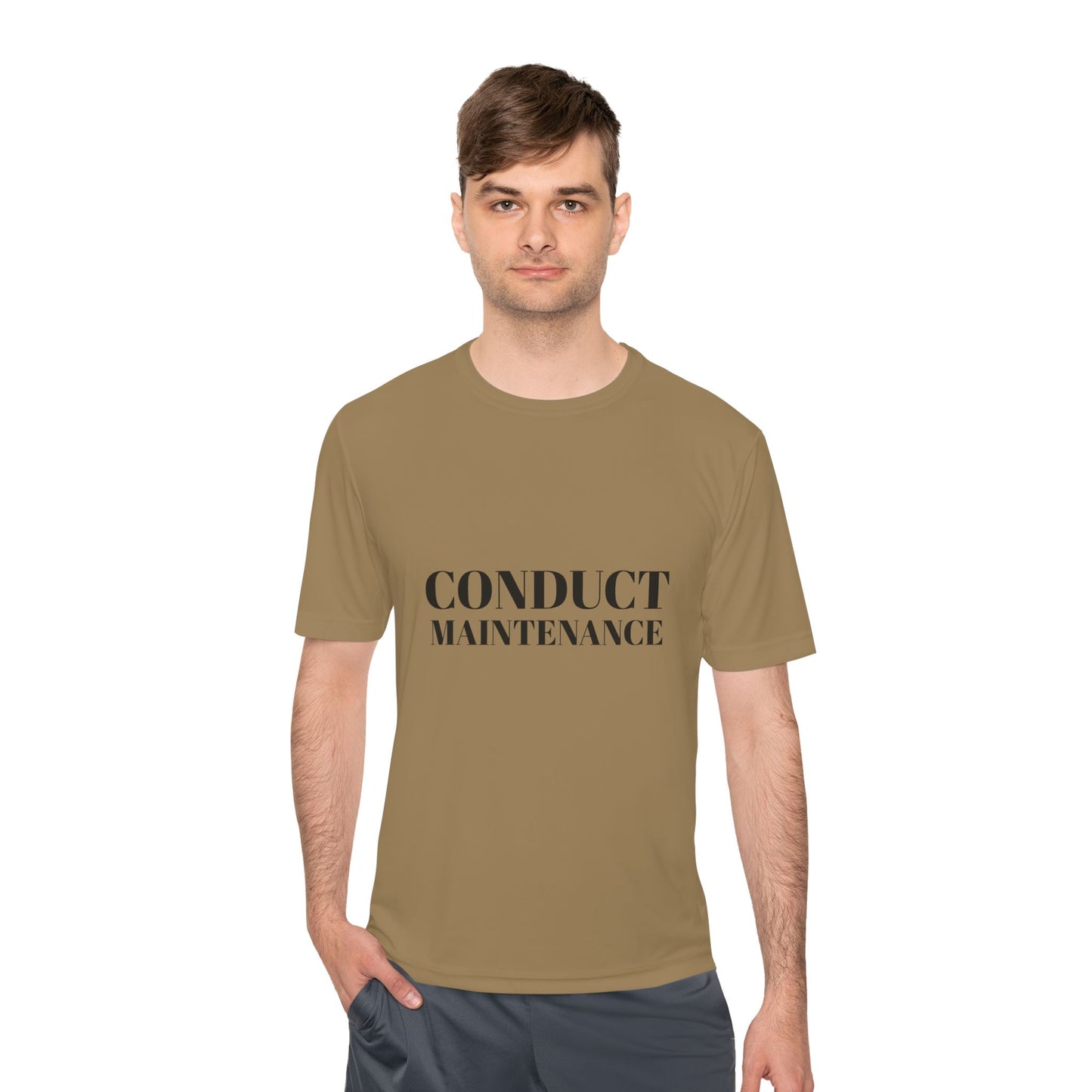 Conduct Maintenance Unisex Moisture Wicking Tee, Coyote Brown, OCP